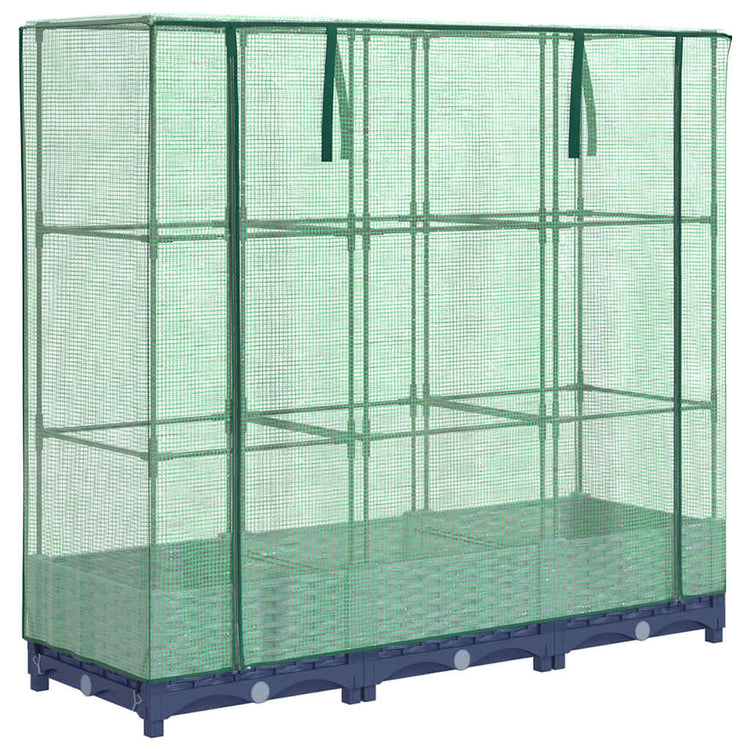 Vidaxl Planter élevé avec Kashoes 120x40x123 cm Rattanlook