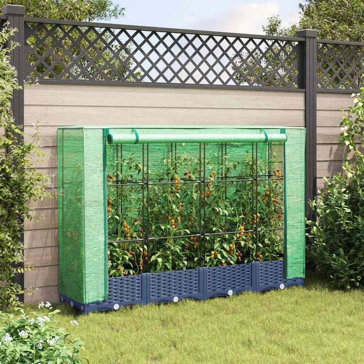 Vidaxl Planter élevé avec Kashoes 160x40x123 cm Rattanlook