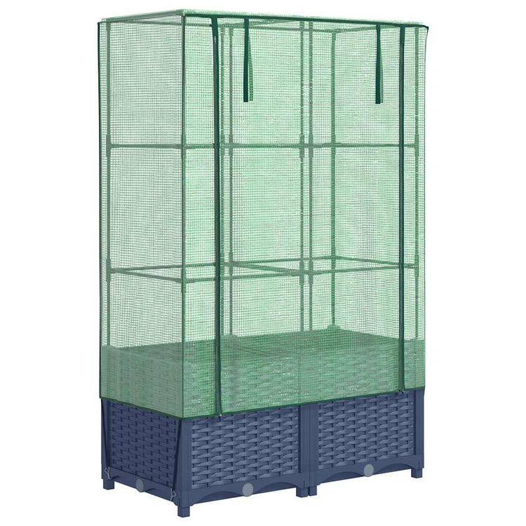 Vidaxl Planter élevé avec Kashoes 80x40x138 cm Rattanlook