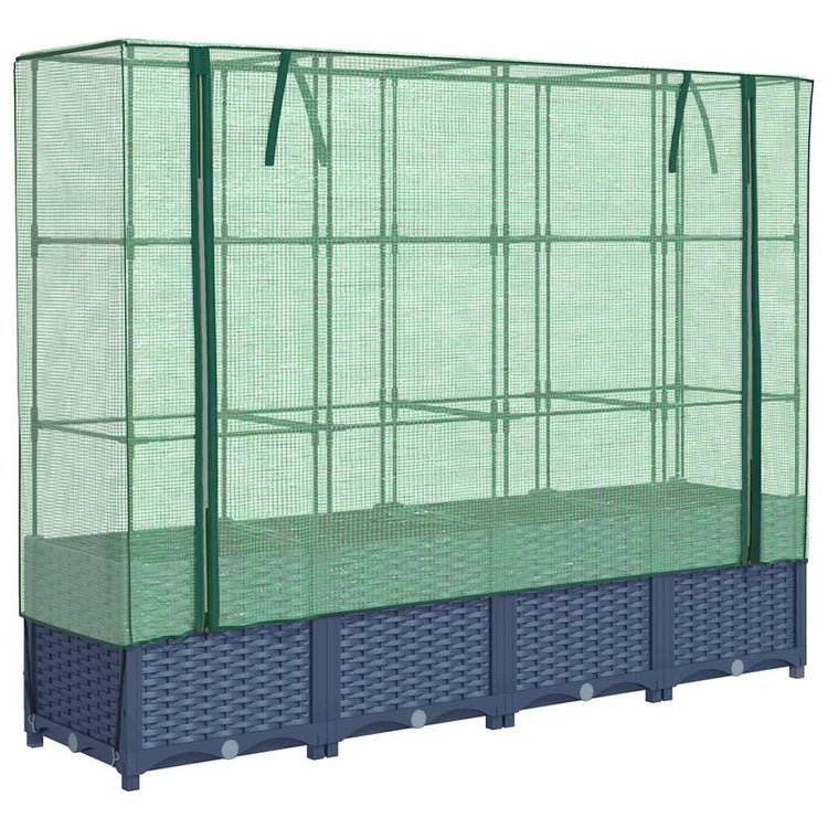 Vidaxl Planter élevé avec Kashoes 160x40x138 cm Rattanlook
