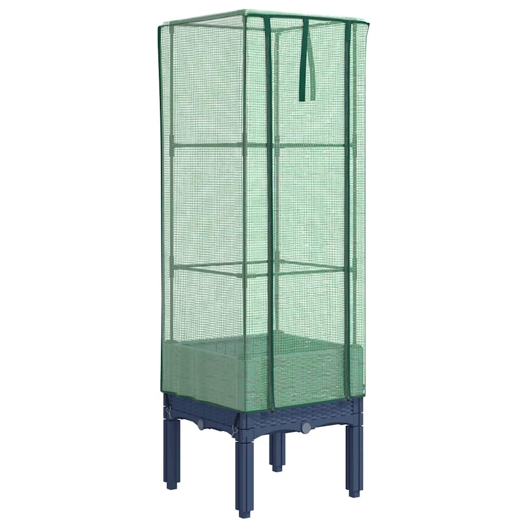 Vidaxl Planter élevé avec Kashoes 40x40x140 cm Rattanlook