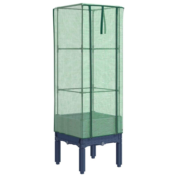 Vidaxl Planter élevé avec Kashoes 40x40x140 cm Rattanlook