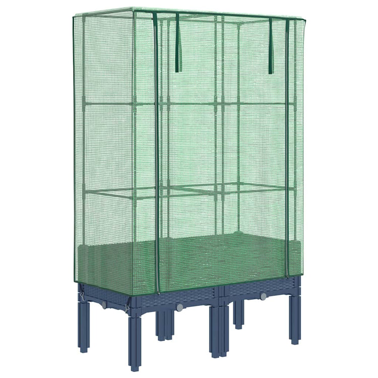 Vidaxl Planter élevé avec Kashoes 80x40x140 cm Rattanlook