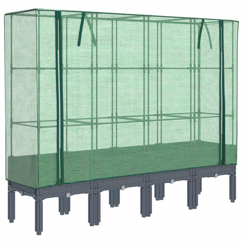 Vidaxl Planter élevé avec Kashoes 160x40x140 cm Rattanlook