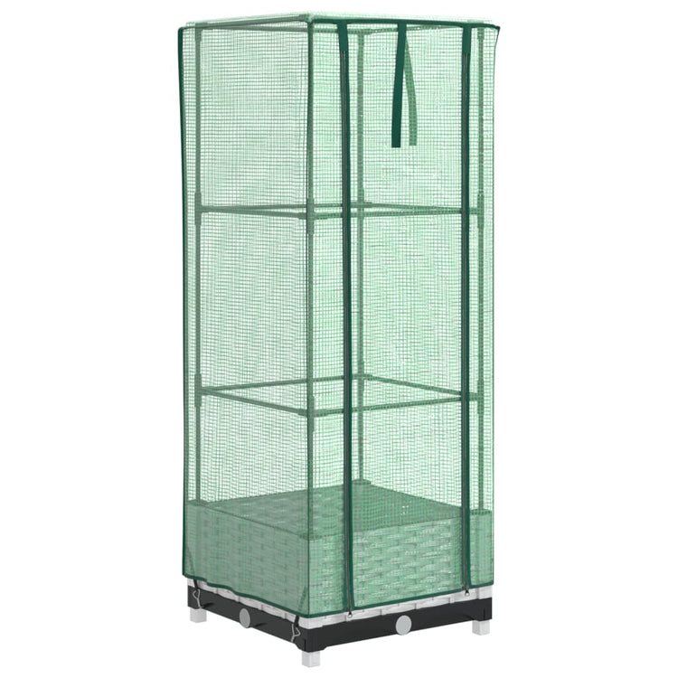 Vidaxl Planter élevé avec Kashoes 40x40x123 cm Rattanlook
