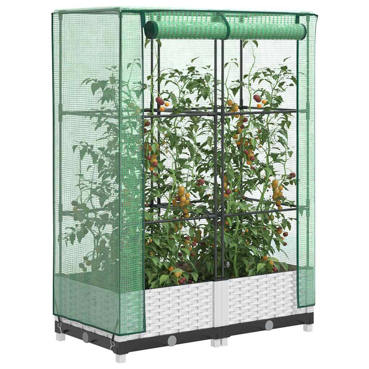 Vidaxl Planter élevé avec Kashoes 80x40x123 cm Rattanlook