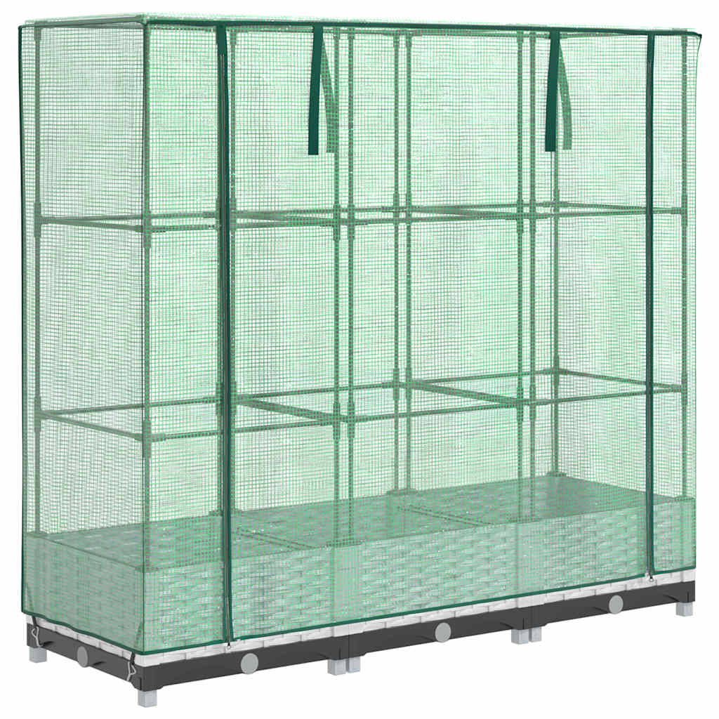 Vidaxl Planter élevé avec Kashoes 120x40x123 cm Rattanlook