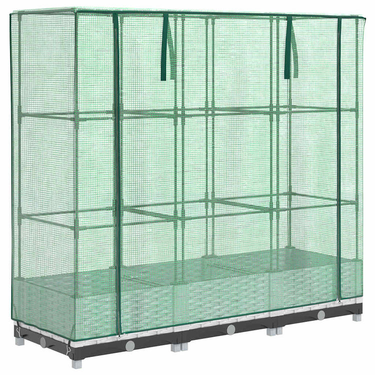 Vidaxl Planter élevé avec Kashoes 120x40x123 cm Rattanlook