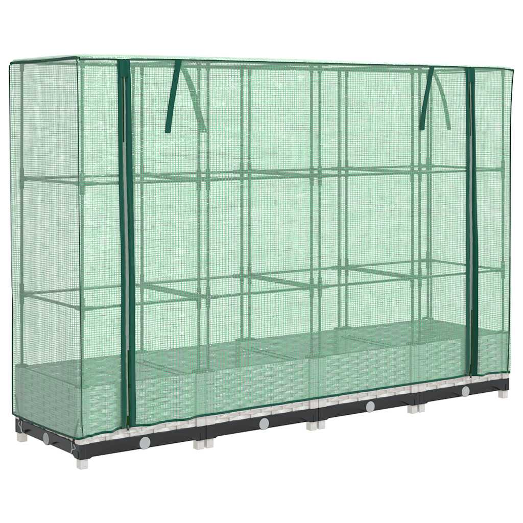 Vidaxl Planter élevé avec Kashoes 160x40x123 cm Rattanlook