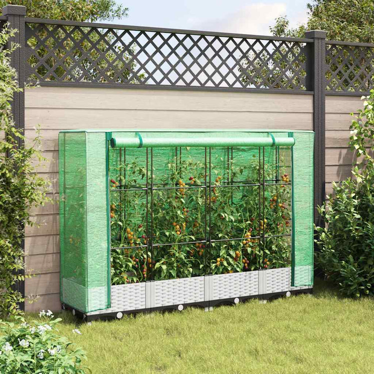 Vidaxl Planter élevé avec Kashoes 160x40x123 cm Rattanlook