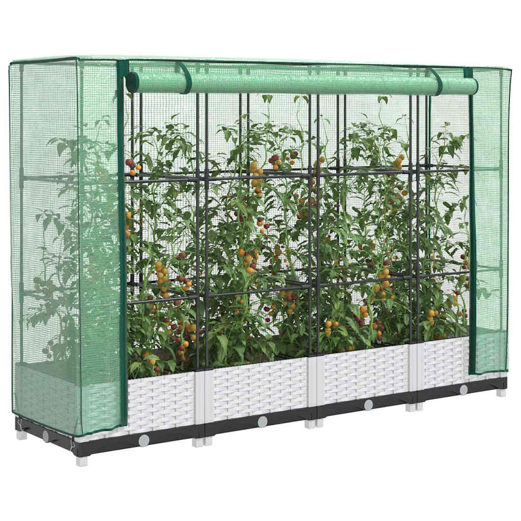 Vidaxl Planter élevé avec Kashoes 160x40x123 cm Rattanlook