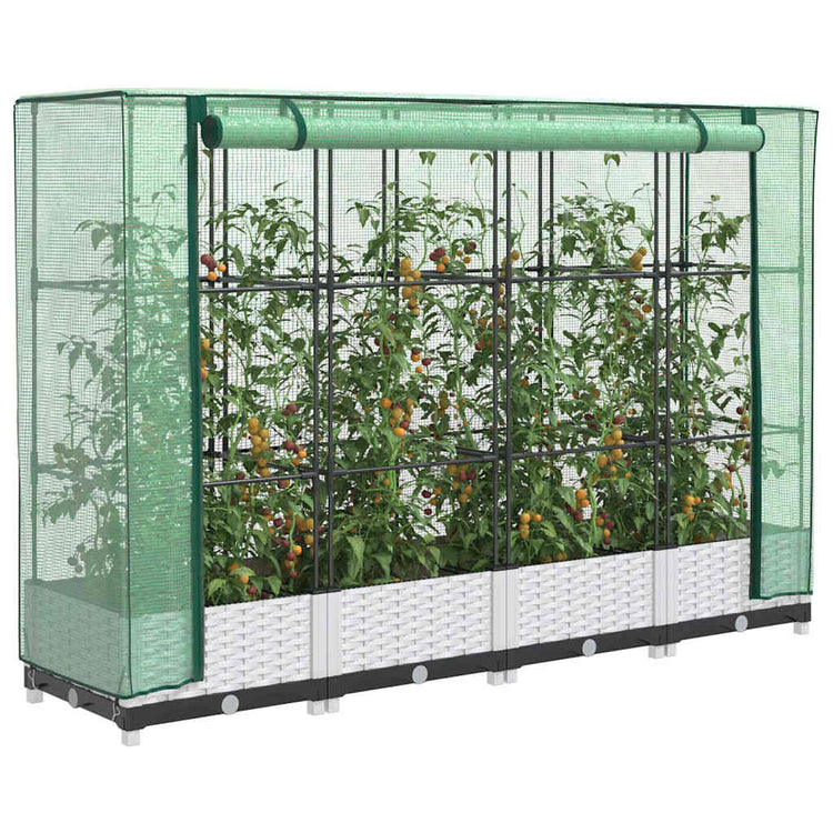 Vidaxl Planter élevé avec Kashoes 160x40x123 cm Rattanlook