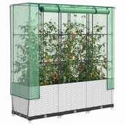 Vidaxl Planter élevé avec Kashoes 120x40x138 cm Rattanlook - afbeelding 1