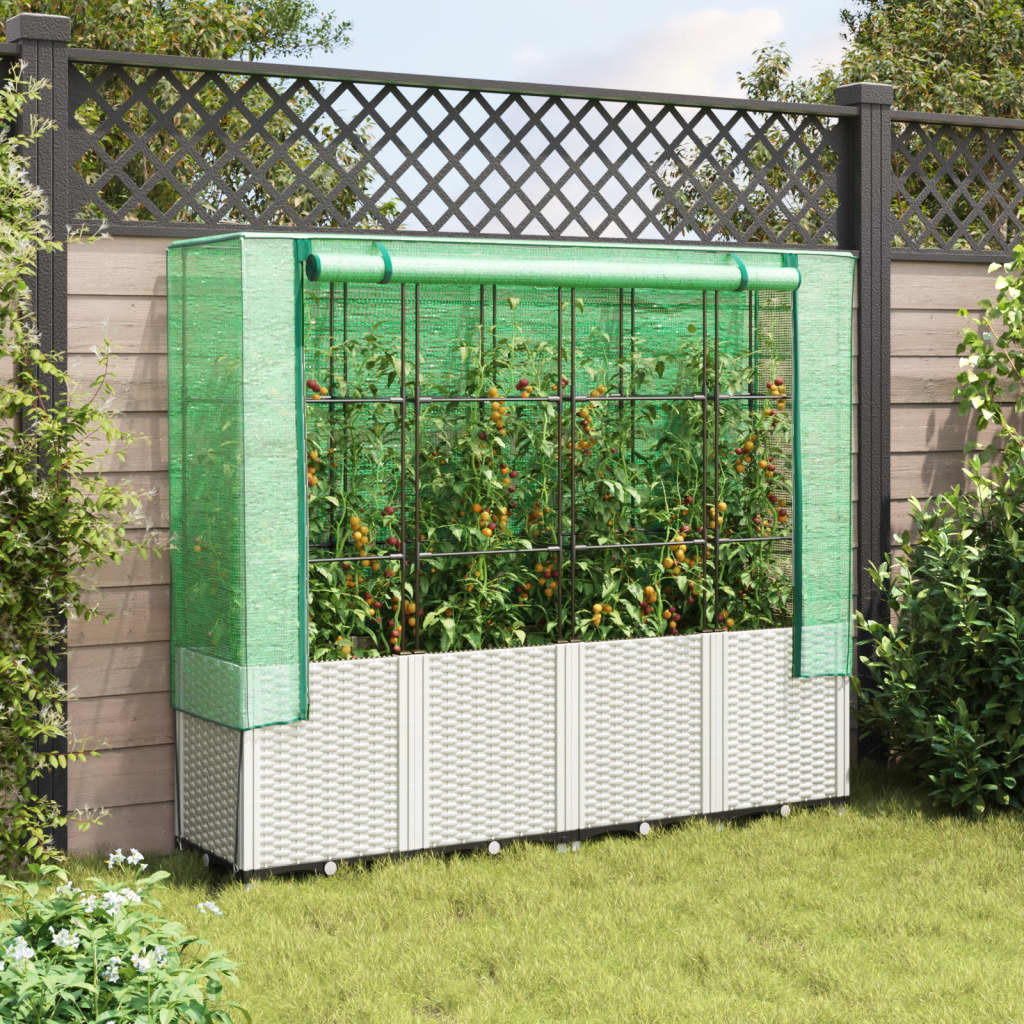 Vidaxl Planter élevé avec Kashoes 160x40x153 cm Rattanlook