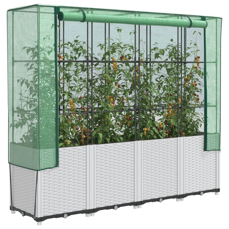 Vidaxl Planter élevé avec Kashoes 160x40x153 cm Rattanlook