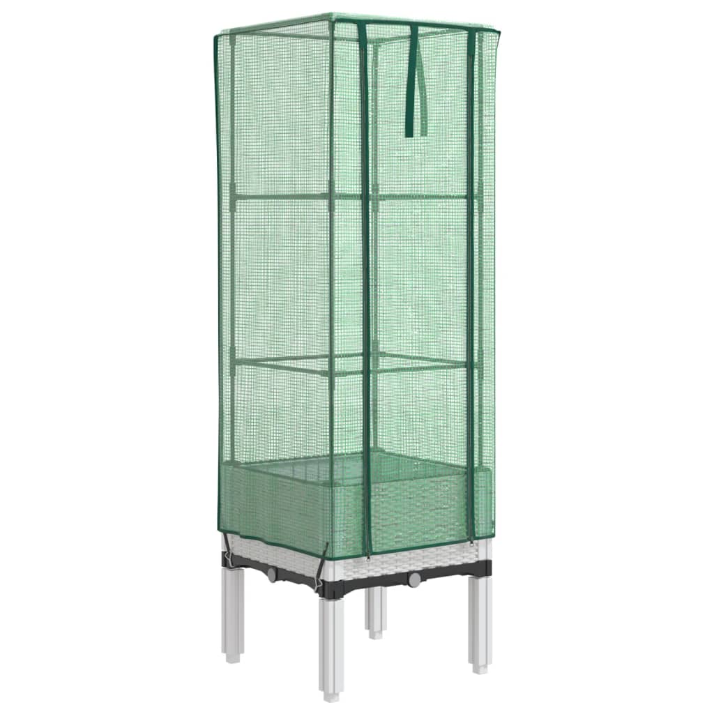 Vidaxl Planter élevé avec Kashoes 40x40x140 cm Rattanlook