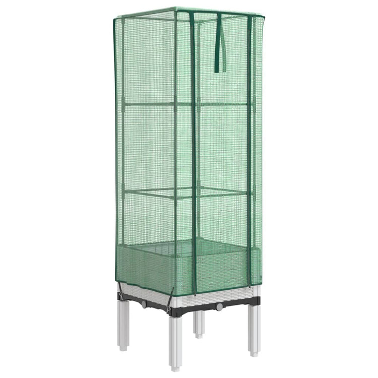 Vidaxl Planter élevé avec Kashoes 40x40x140 cm Rattanlook