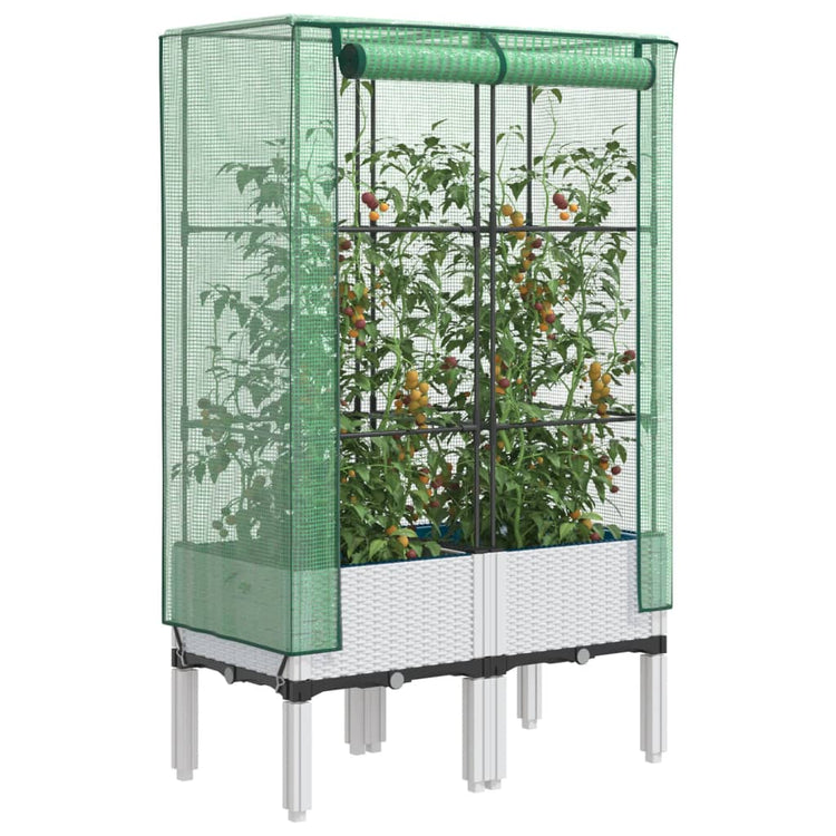 Vidaxl Planter élevé avec Kashoes 80x40x140 cm Rattanlook
