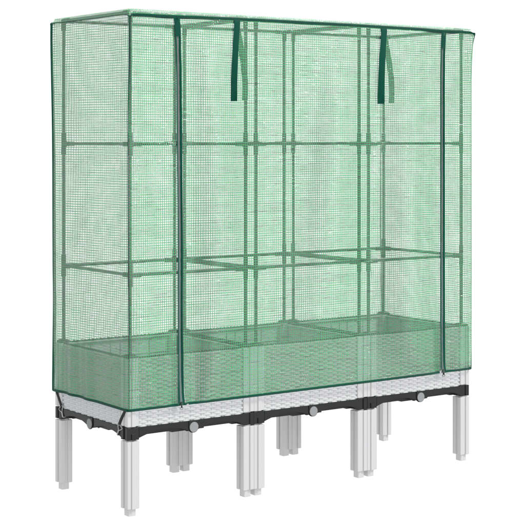Vidaxl Planter élevé avec Kashoes 120x40x140 cm Rattanlook
