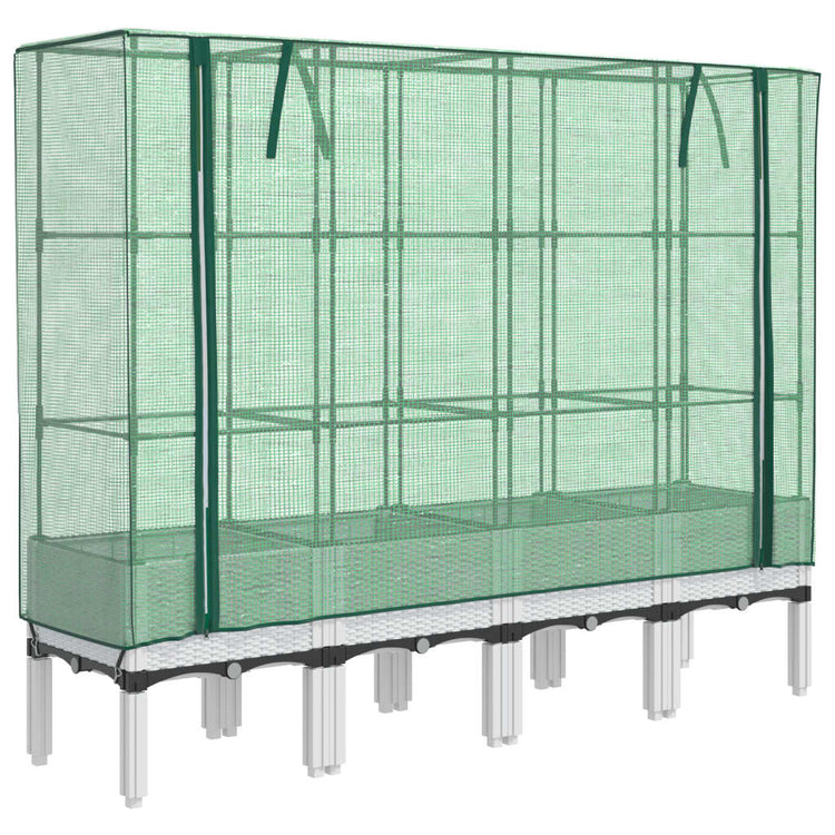 Vidaxl Planter élevé avec Kashoes 160x40x140 cm Rattanlook