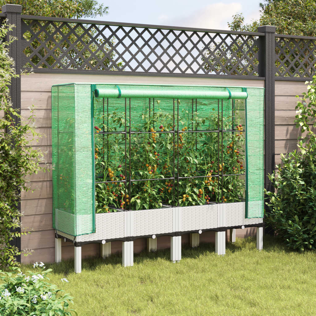 Vidaxl Planter élevé avec Kashoes 160x40x140 cm Rattanlook