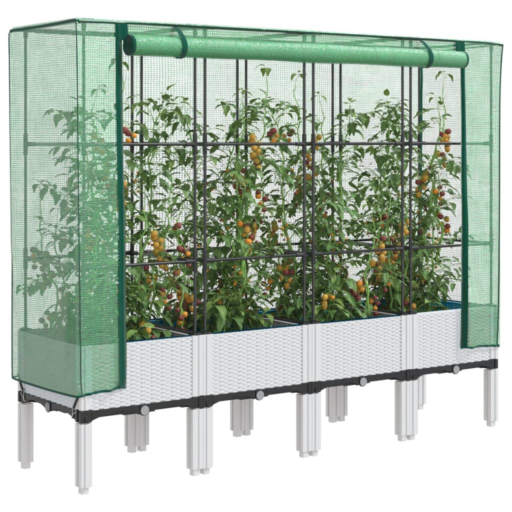 Vidaxl Planter élevé avec Kashoes 160x40x140 cm Rattanlook