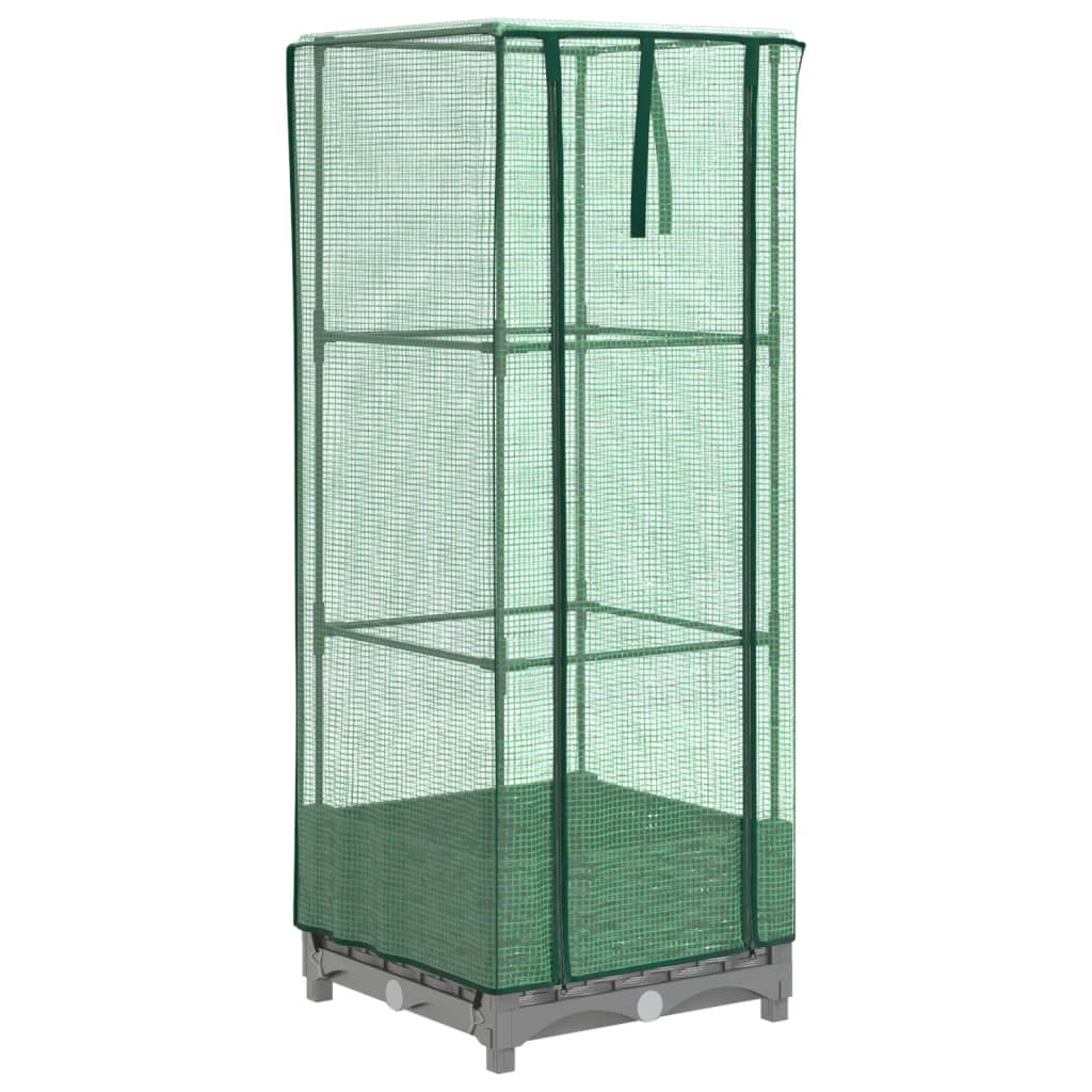 Vidaxl Planter élevé avec Kashoes 40x40x123 cm Rattanlook