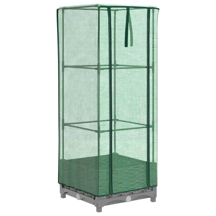 Vidaxl Planter élevé avec Kashoes 40x40x123 cm Rattanlook
