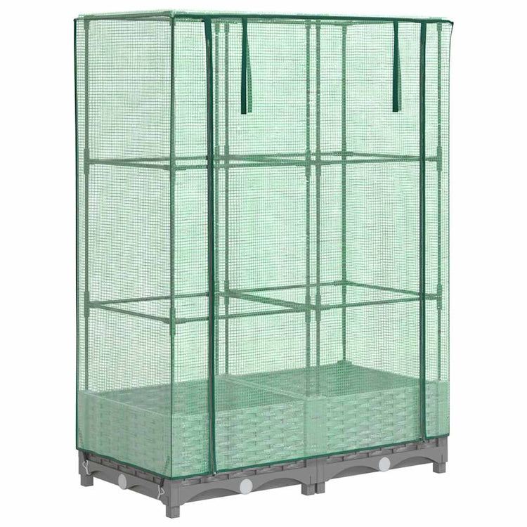 Vidaxl Planter élevé avec Kashoes 80x40x123 cm Rattanlook