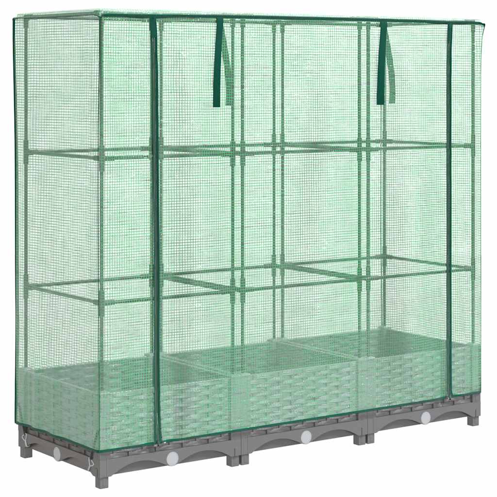 Vidaxl Planter élevé avec Kashoes 120x40x123 cm Rattanlook