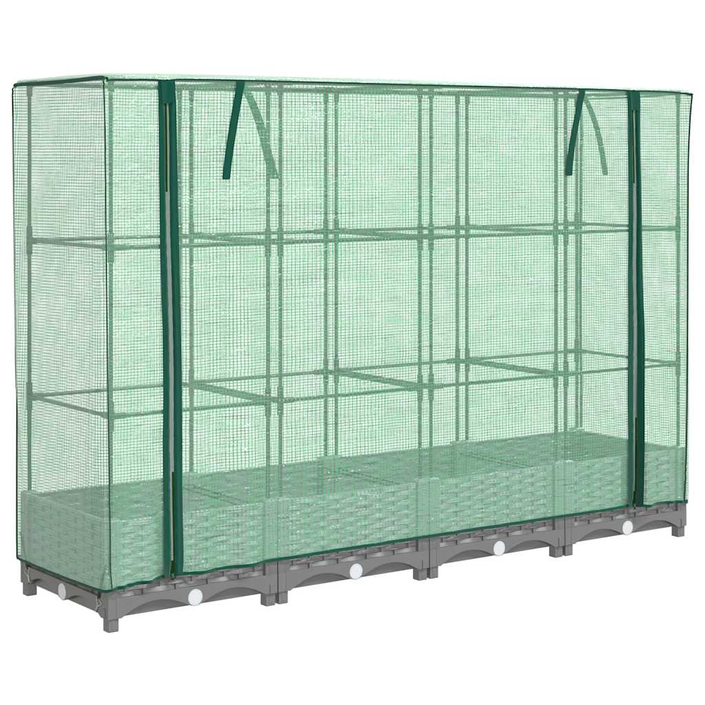 Vidaxl Planter élevé avec Kashoes 160x40x123 cm Rattanlook