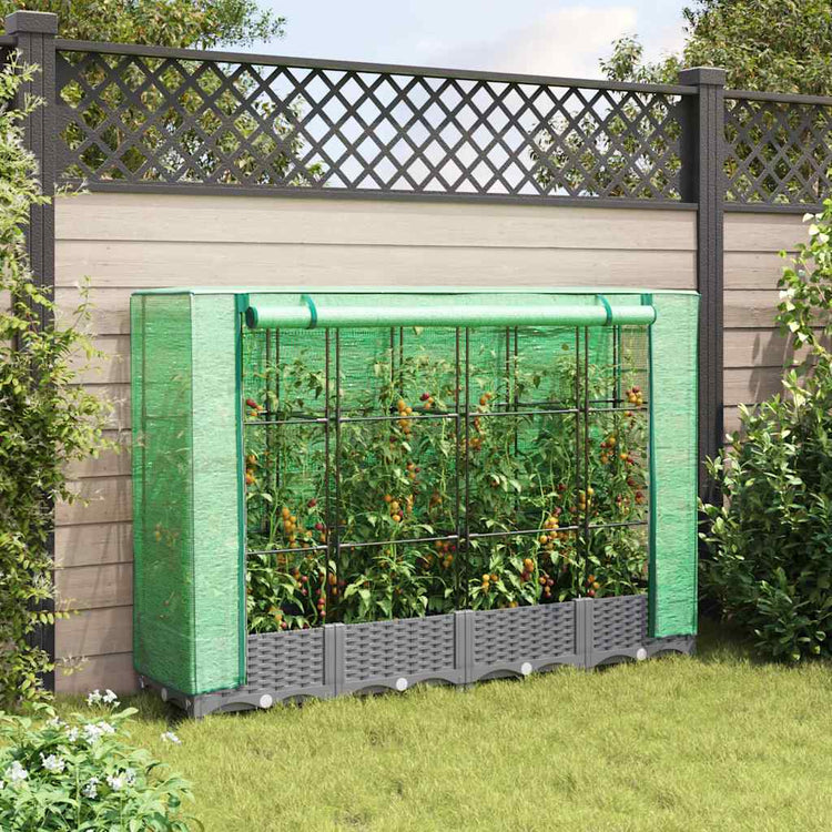Vidaxl Planter élevé avec Kashoes 160x40x123 cm Rattanlook