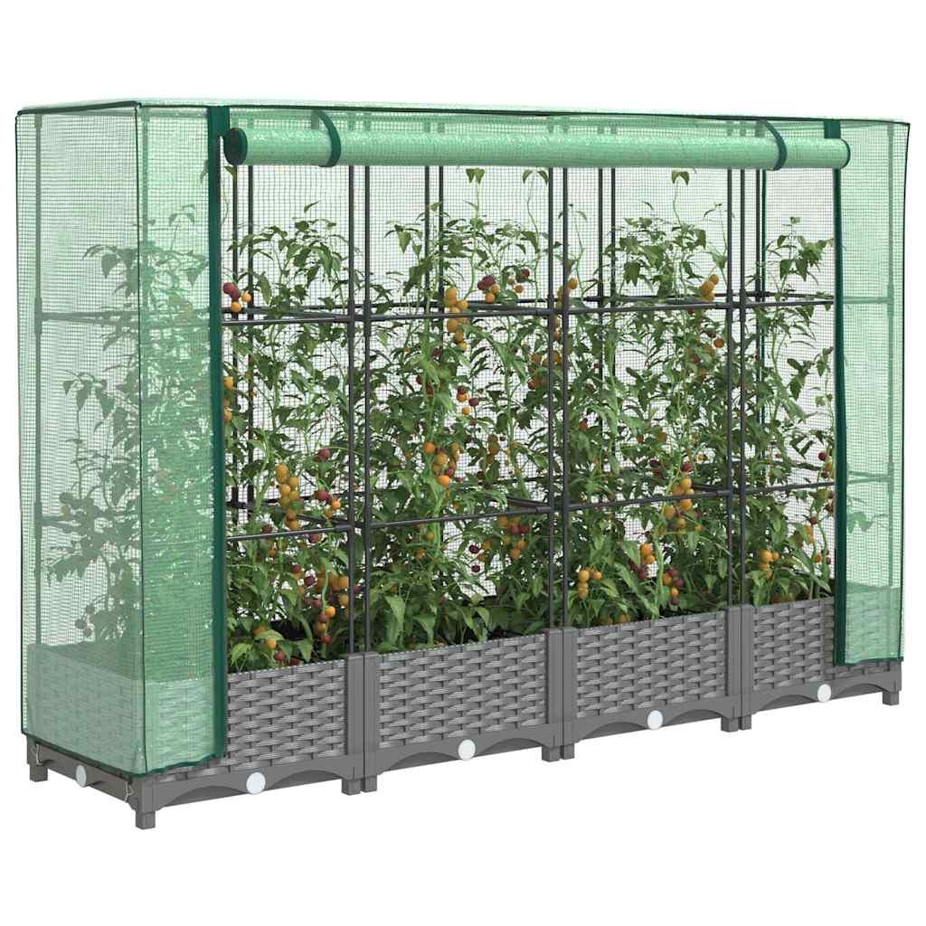 Vidaxl Planter élevé avec Kashoes 160x40x123 cm Rattanlook
