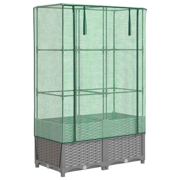 Vidaxl Planter élevé avec Kashoes 80x40x138 cm Rattanlook