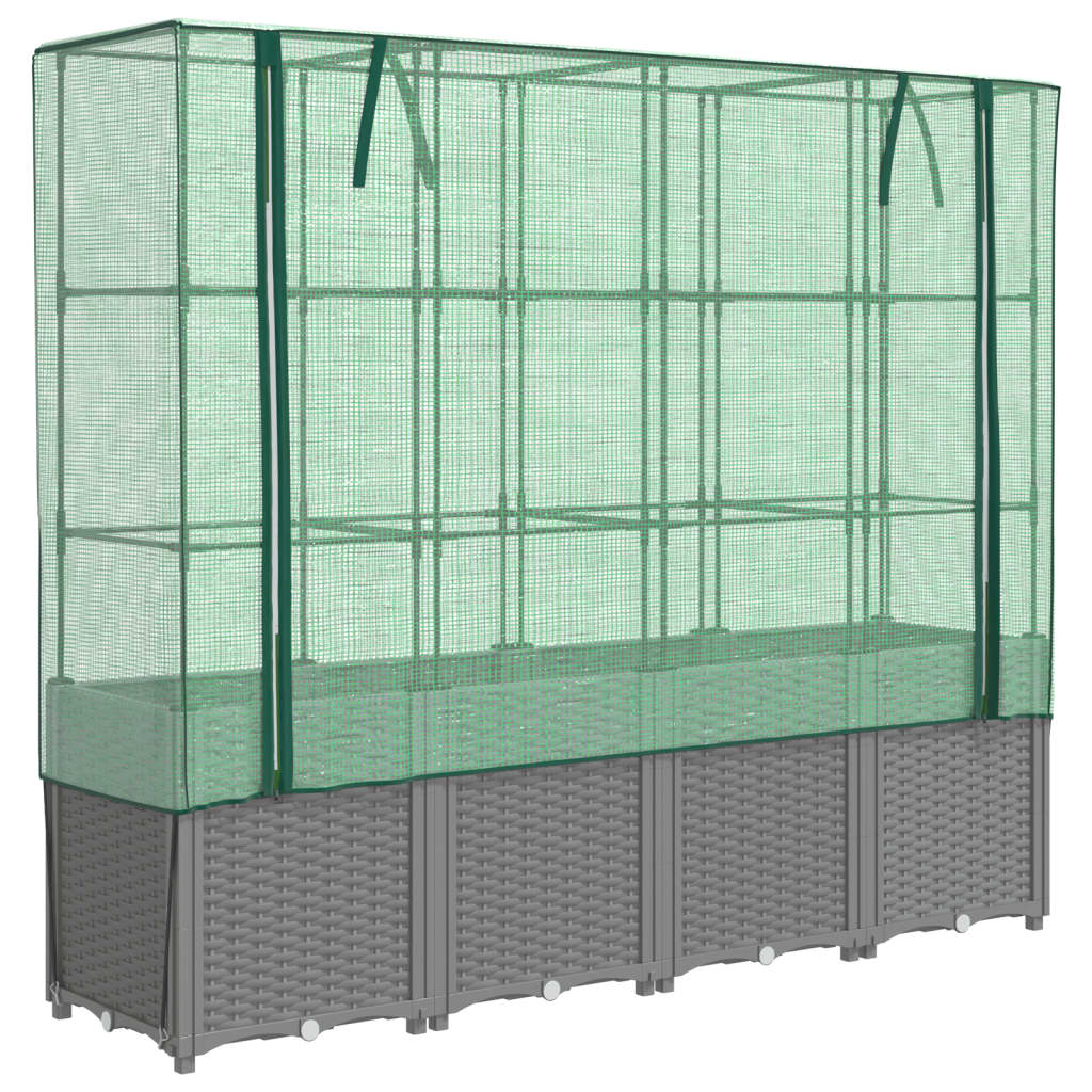 Vidaxl Planter élevé avec Kashoes 160x40x153 cm Rattanlook