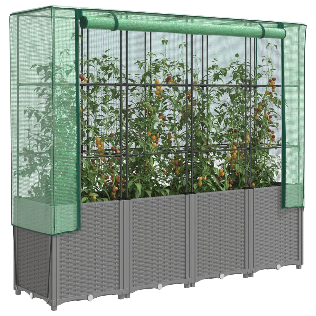 Vidaxl Planter élevé avec Kashoes 160x40x153 cm Rattanlook
