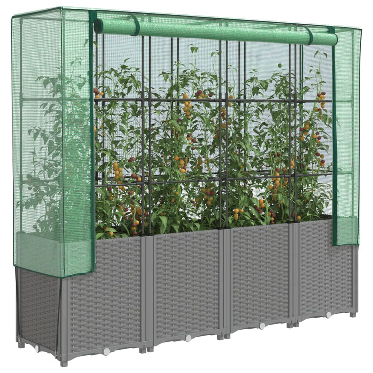 Vidaxl Planter élevé avec Kashoes 160x40x153 cm Rattanlook