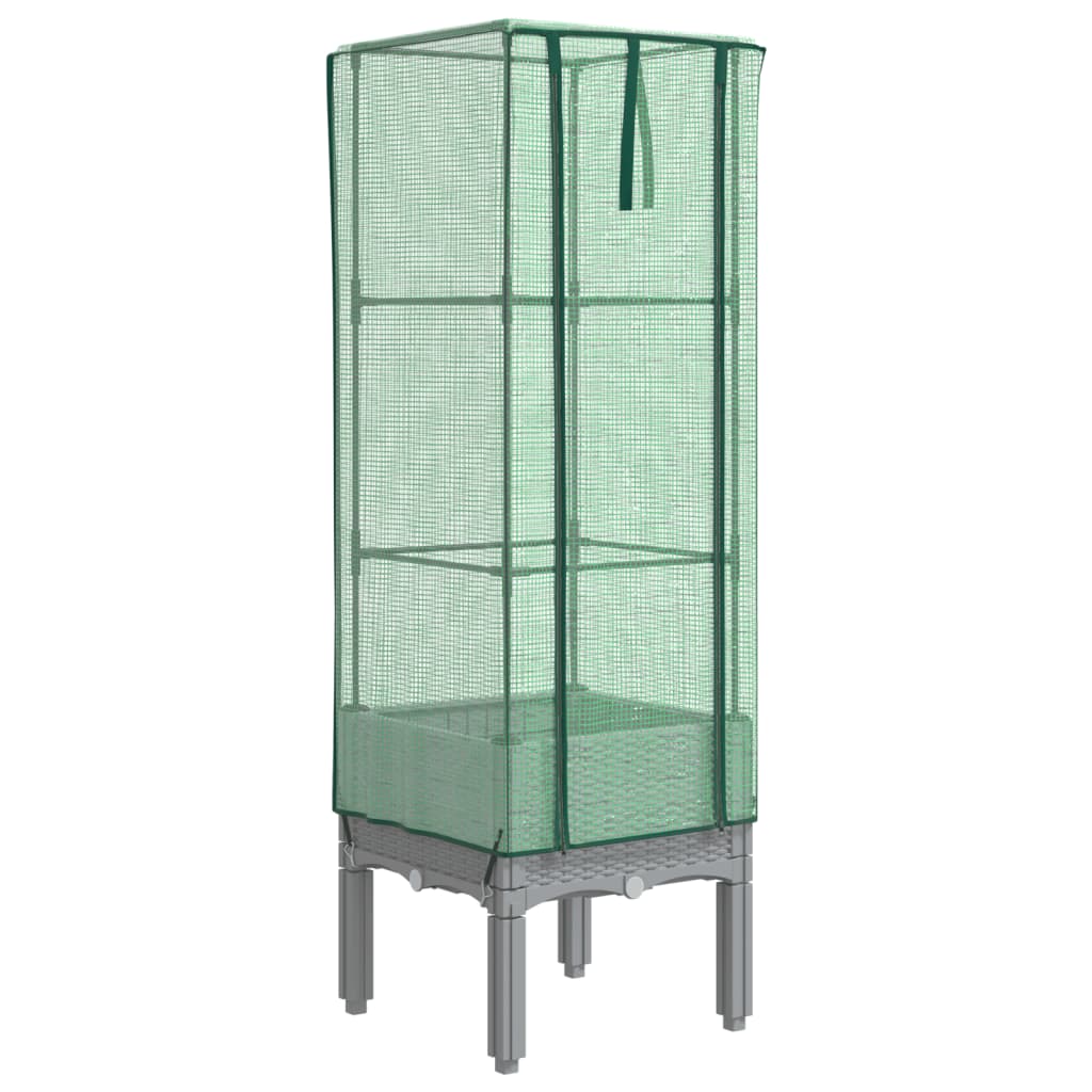 Vidaxl Planter élevé avec Kashoes 40x40x140 cm Rattanlook
