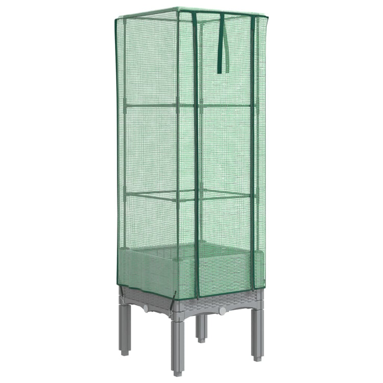 Vidaxl Planter élevé avec Kashoes 40x40x140 cm Rattanlook