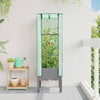 Vidaxl Planter élevé avec Kashoes 40x40x140 cm Rattanlook