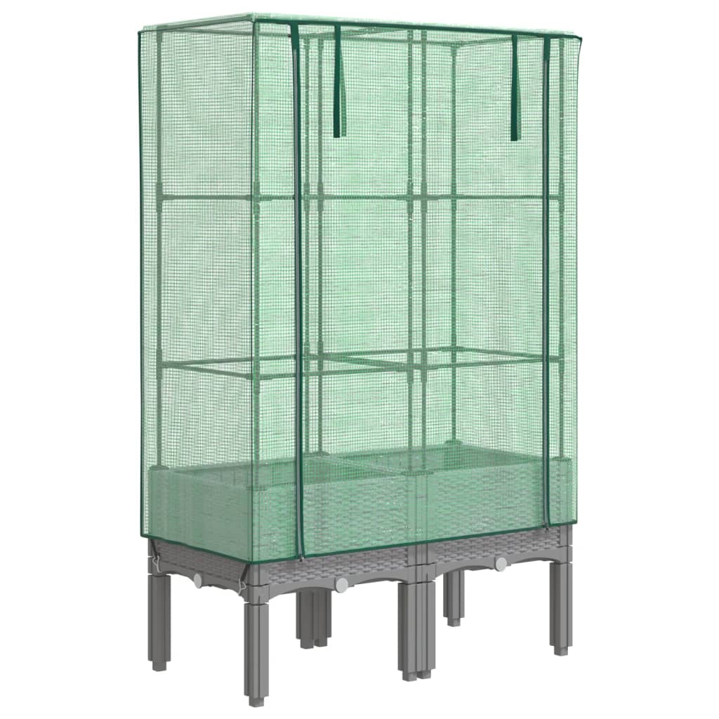 Vidaxl Planter élevé avec Kashoes 80x40x140 cm Rattanlook