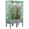 Vidaxl Planter élevé avec Kashoes 80x40x140 cm Rattanlook