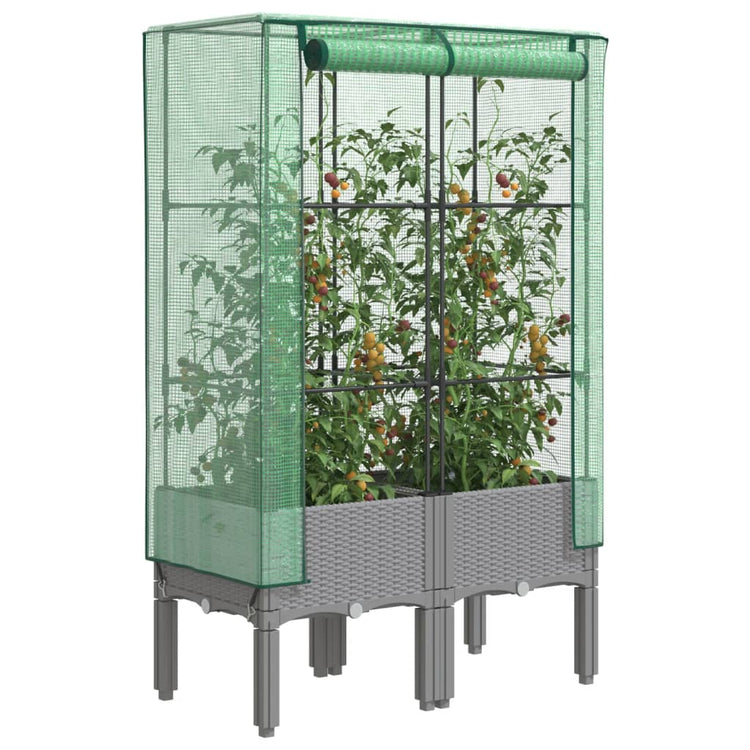 Vidaxl Planter élevé avec Kashoes 80x40x140 cm Rattanlook