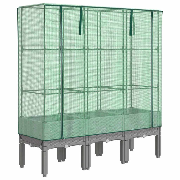Vidaxl Planter élevé avec Kashoes 120x40x140 cm Rattanlook