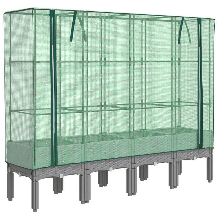 Vidaxl Planter élevé avec Kashoes 160x40x140 cm Rattanlook