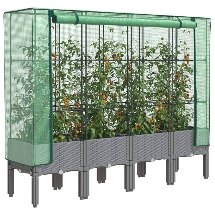 Vidaxl Planter élevé avec Kashoes 160x40x140 cm Rattanlook