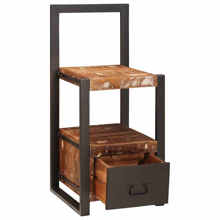 VidaXL porte-vêtements avec tiroir multicolore en bois massif recyclé