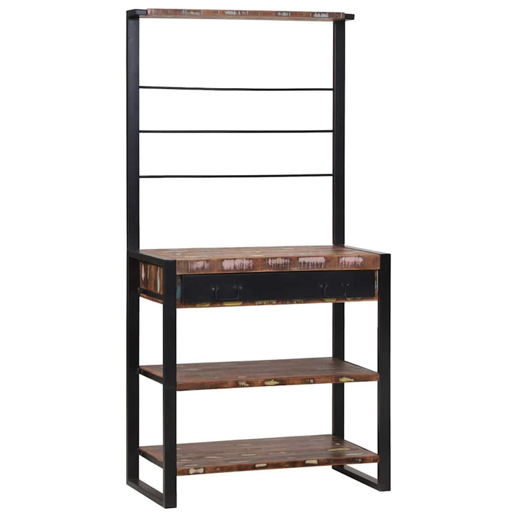 Vidaxx étagère de cuisine multicolore et noire 80 x 40 x 160 cm
