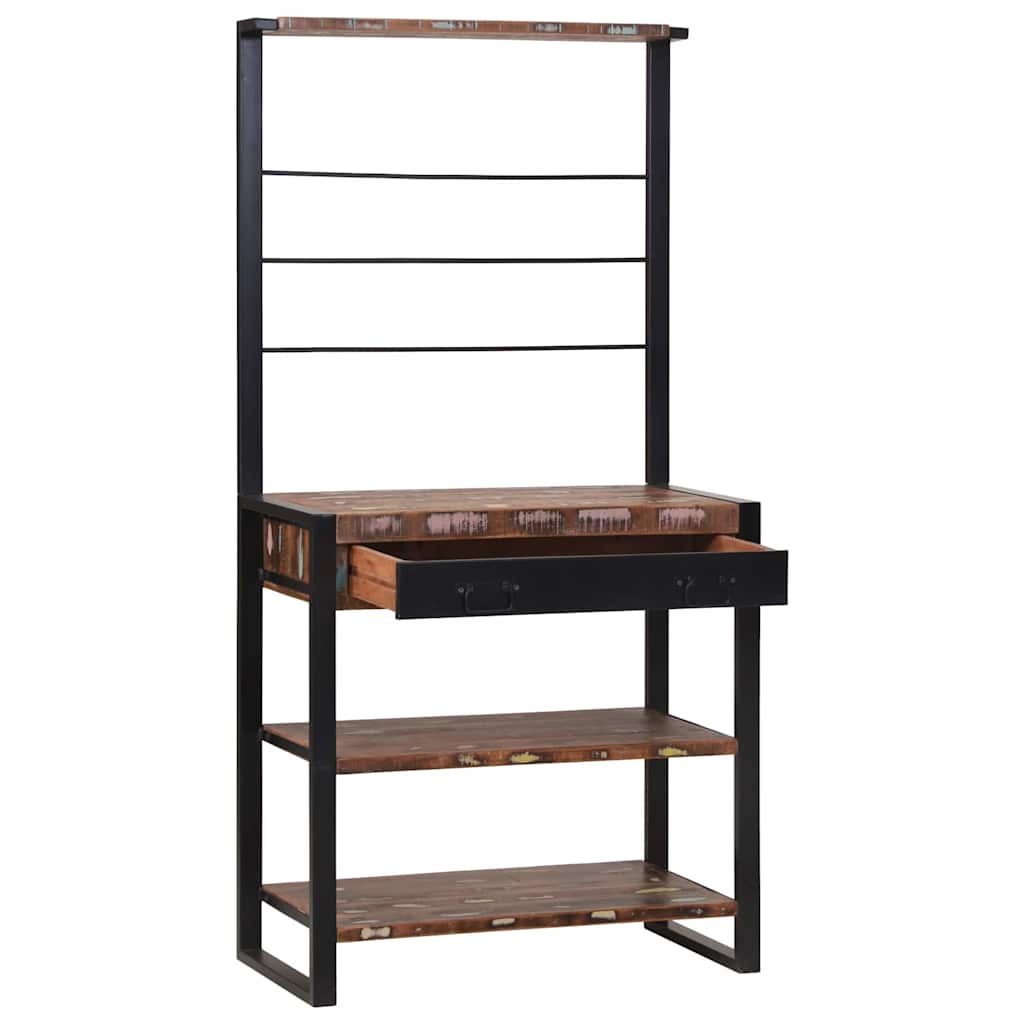 Vidaxx étagère de cuisine multicolore et noire 80 x 40 x 160 cm