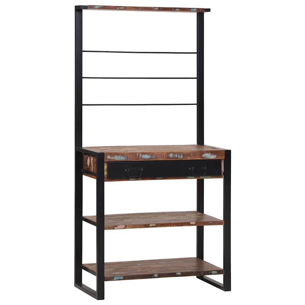 Vidaxx étagère de cuisine multicolore et noire 80 x 40 x 160 cm